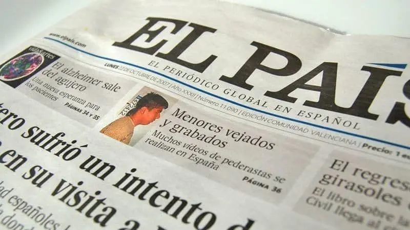 Portada de El Pa&iacute;s