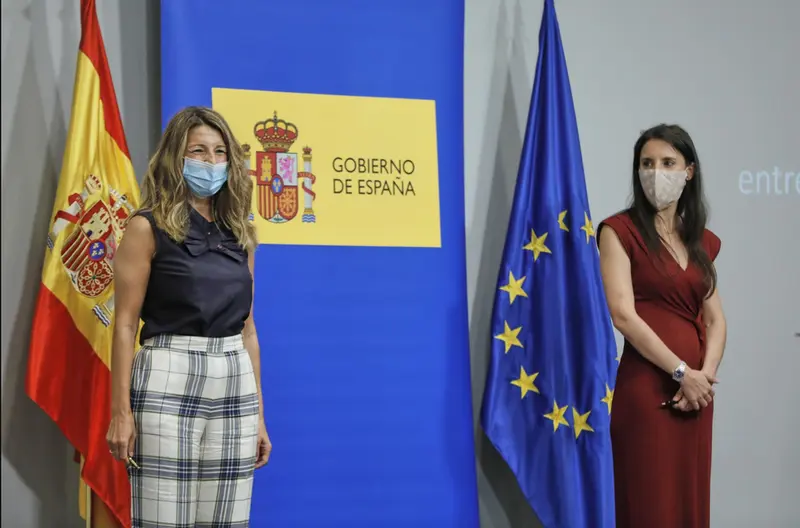  Yolanda D&iacute;az e Irene Montero. EUROPA PRESS 