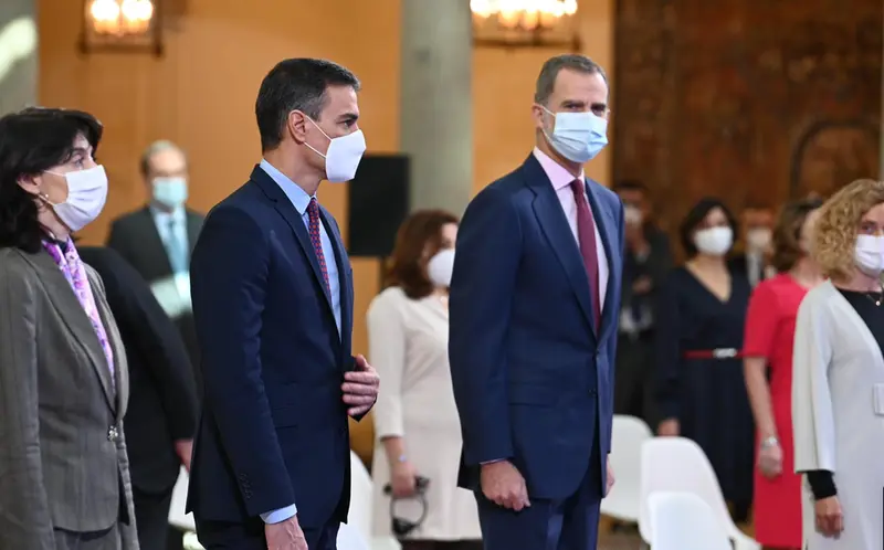  El presidente del Gobierno, Pedro S&aacute;nchez, y el Rey Felipe VI - Moncloa - Archivo 