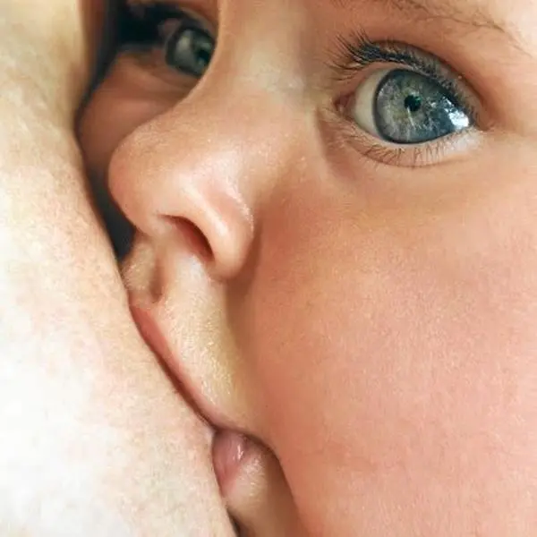  Beb&eacute; tomando el pecho. 