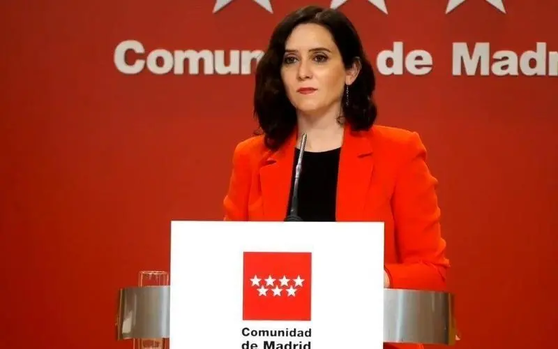  Isabel D&iacute;az Ayuso anunciando el plan de ayudas directas a empresas 