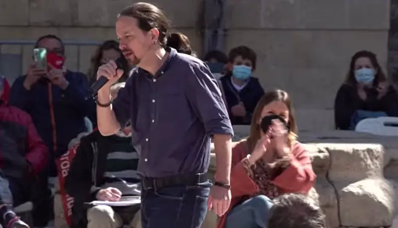  El candidato de Unidas Podemos a la Presidencia de la Comunidad de Madrid, Pablo Iglesias, reivindica "firmeza y no complejos": "No vamos a ganar pidiendo perd&oacute;n y haciendo lo mismo que Ayuso" - UNIDAS PODEMOS 