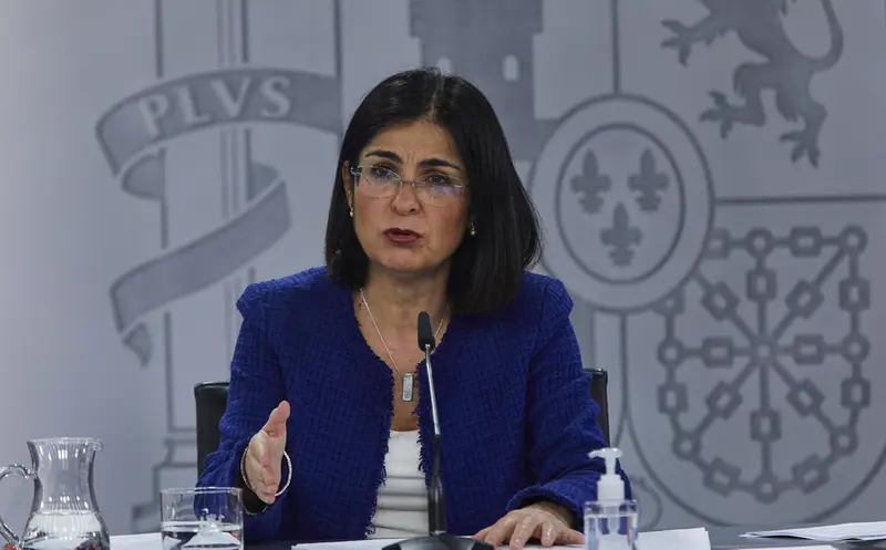  La ministra de Sanidad, Carolina Dariascomparece en rueda de prensa tras presidir la reuni&oacute;n del Consejo Interterritorial del Sistema Nacional de Salud, en el Complejo de la Moncloa, Madrid, (Espa&ntilde;a), a 28 de enero de 2021. Este jueves el Ministerio de Sa - EUROPA PRESS/J. Hell&iacute;n. POOL - Europa Press 