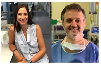  Los coautores del estudio sobre marcadores tumorales de c&aacute;ncer de cabeza y cuello, Sonia Fern&aacute;ndez y Xavier Avil&eacute;s - URV 