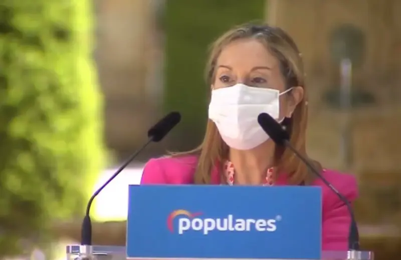  La vicesecretaria de Pol&iacute;tica Social del PP, Ana Pastor, en su intervenci&oacute;n en Lorca - EUROPA PRESS 