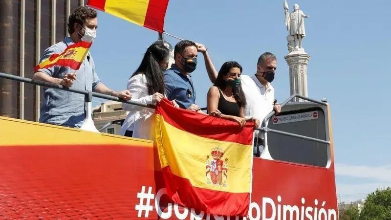 Manifestaci&oacute;n convocada por VOX.

Fuente: RTVE 