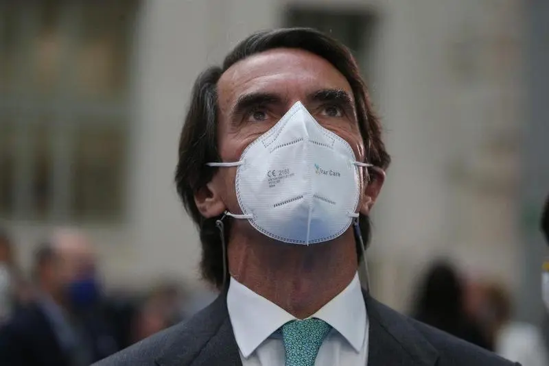  El expresidente del Gobierno y presidente del IADG, Jos&eacute; Mar&iacute;a Aznar, durante el acto de entrega de las Medallas de Honor, Oro y Plata del Ayuntamiento de Madrid con motivo de la festividad de San Isidro, a 15 de mayo de 2021, en Madrid (Espa&ntilde;a). - I.Infantes.POOL - Europa Press 