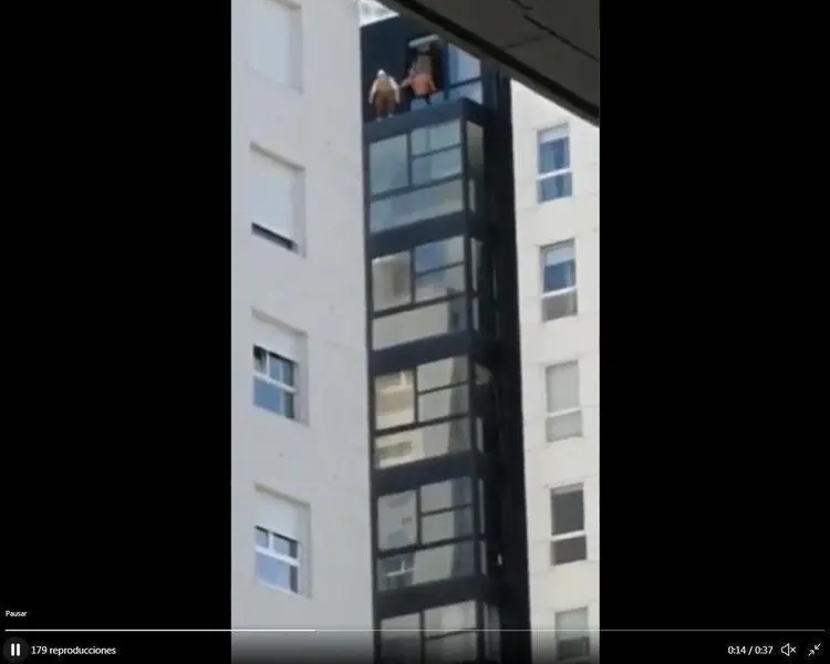  Captura del v&iacute;deo publicado en Twitter: @raquelglz81 