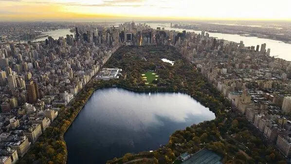  Vista a&eacute;rea de Central Park. Twitter. 