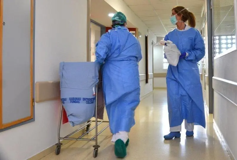  Enfermeras de un hospital. Imagen de archivo 