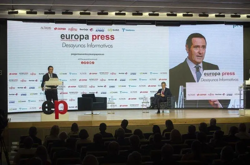  El presidente de la CEOE, Antonio Garamendi, en los Desayunos Informativos de Europa Press -EUROPA PRESS 