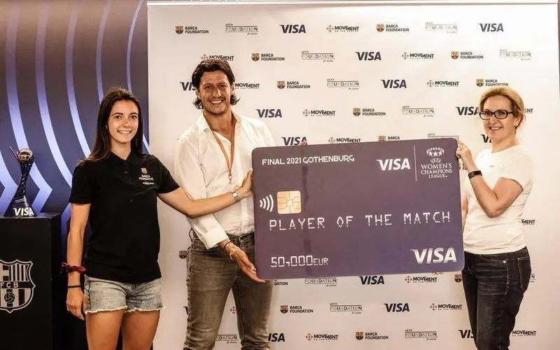  Acto de entrega del premio VISA Player of the Match a Aitana Bonmat&iacute; en el Palco del Camp Nou - Fundaci&oacute;n Bar&ccedil;a 