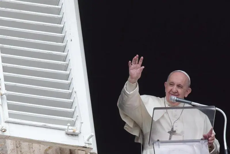  El Papa en el rezo del &Aacute;ngelus del pasado 18 de abril - Evandro Inetti/ZUMA Wire/dpa 