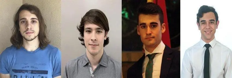 Los estudiantes premiados son Jaime Benabent, Gustavo Roque Collado, Miguel Pineda y David Jim&eacute;nez. - Universidad Sevilla 