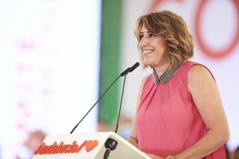  La secretaria general del PSOE.A, Susana D&iacute;az, intervine en la reuni&oacute;n del Comit&eacute; Director extraordinario del PSOE-A, a 12 de julio del 2021 en Sevilla (Andaluc&iacute;a) - Joaquin Corchero - Europa Press 
