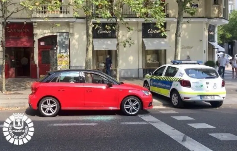  Veh&iacute;culo en el que se encontraba el beb&eacute;. Fuente: Agentes de la movilidad de Madrid 
