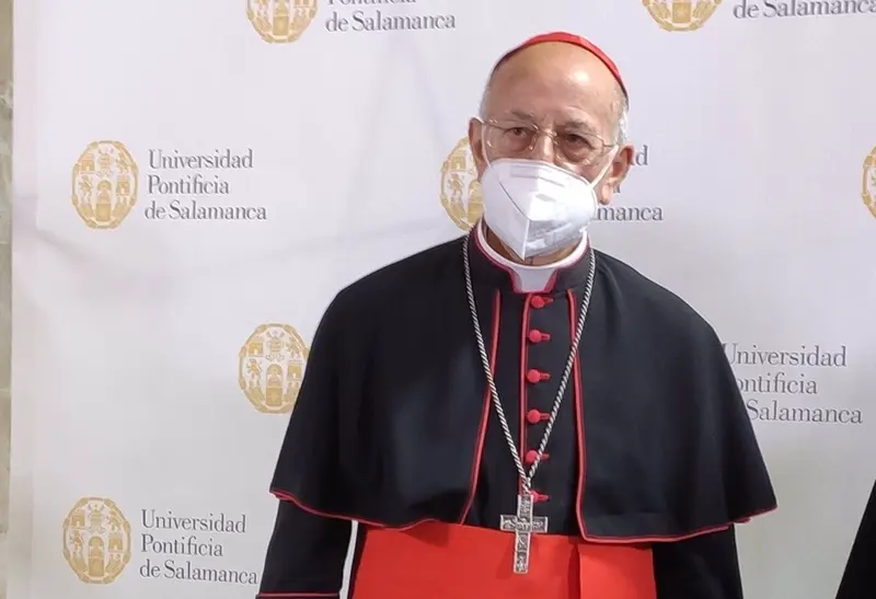  Ricardo Bl&aacute;zquez antes de atender a los medios en la UPSA. - EUROPA PRESS 