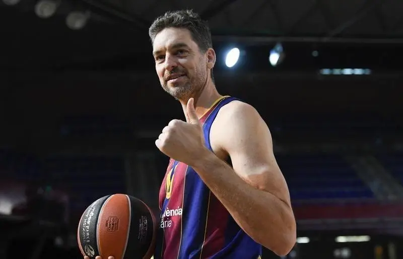 <p> Pau Gasol en la presentaci&oacute;n de su vuelta al Barcelona </p>