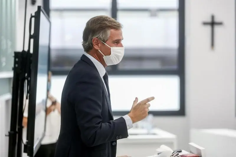 <p> El vicesecretario de Territorial del PP, Antonio Gonz&aacute;lez Terol, impartiendo una conferencia en el CEU Institute for Advanced Management el pasado 15 de octubre de 2021, en Madrid </p>