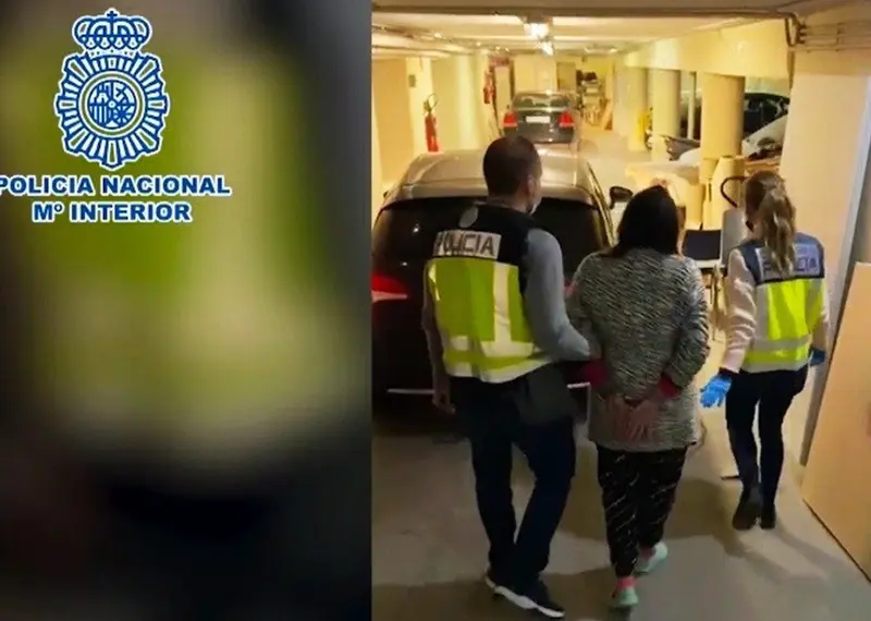 <p> Momento de la detenci&oacute;n de Nieves R. - POLIC&Iacute;A NACIONAL </p>