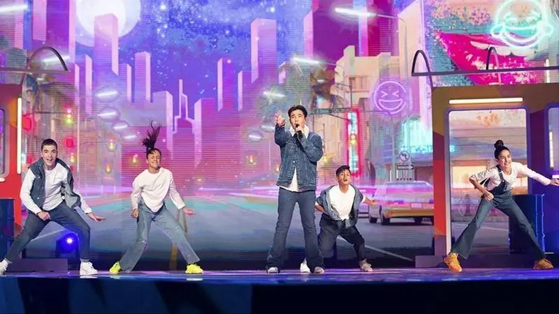 <p> Levi D&iacute;az en su actuaci&oacute;n de Eurovisi&oacute;n Junior </p>