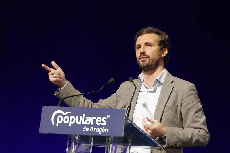 <p> Pablo Casado en el Congreso del PP aragon&eacute;s - FABI&Aacute;N SIM&Oacute;N-EUROPA PRESS </p>
