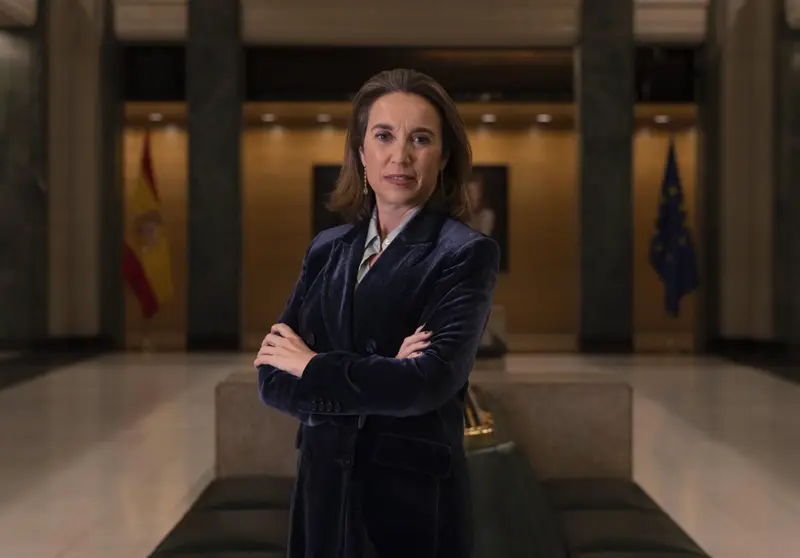 <p> Cuca Gamarra, portavoz del PP en el Congreso, en una entrevista con Europa Press - EUROPA PRESS </p>
