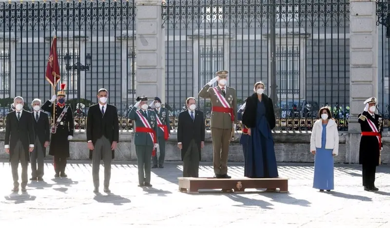 <p> El Rey durante la celebraci&oacute;n de la Pascua Militar en el Palacio Real de Madrid. - CASA DE S.M. DEL REY </p>