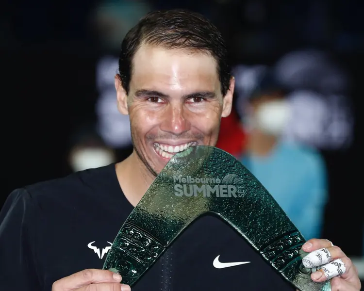 <p> Rafa Nadal en Melbourne </p>