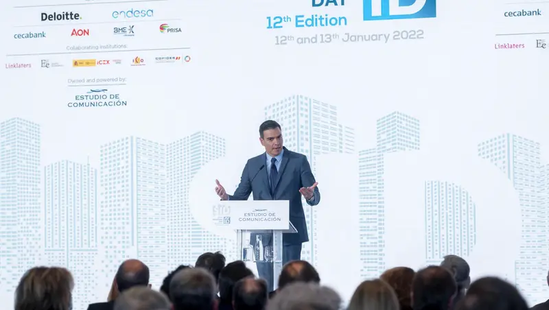 <p> El presidente del Gobierno, Pedro S&aacute;nchez, clausura la XII edici&oacute;n del Spain Investors Day (SID), en el Hotel Ritz, a 13 de enero de 2022, en Madrid (Espa&ntilde;a). - EUROPA PRESS/A.Ortega.POOL - Europa Press </p>