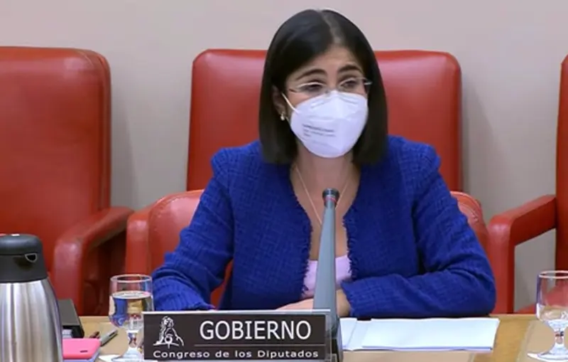 <p> La ministra de Sanidad, Carolina Darias, durante su comparecencia ante la Comisi&oacute;n de Sanidad y Consumo del Congreso de los Diputados, en Madrid (Espa&ntilde;a), a 16 de diciembre de 2021. - CONGRESO DE LOS DIPUTADOS </p>