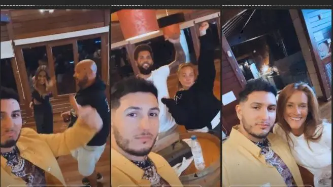 <p> Omar Montes junto con otras personas<br>Fuente: Instagram </p>