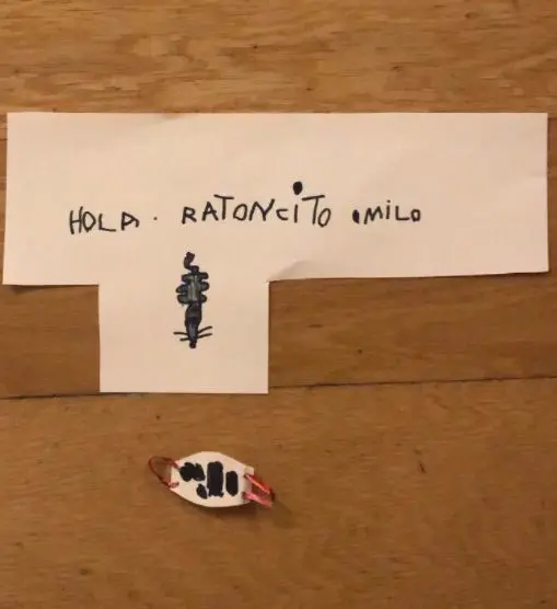 <p> ni&ntilde;o hace mascarilla al rat&oacute;n p&eacute;rez </p>