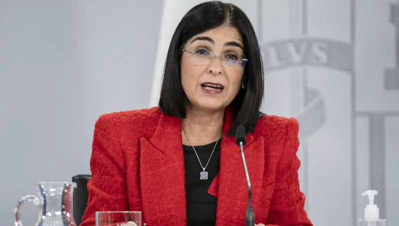<p> La ministra de Sanidad, Carolina Darias, comparece despu&eacute;s del Consejo Interterritorial del Sistema Nacional de Salud, en Moncloa, a 19 de enero de 2022, en Madrid (Espa&ntilde;a). - A, P&eacute;rez Meca. POOL - Europa Press </p>