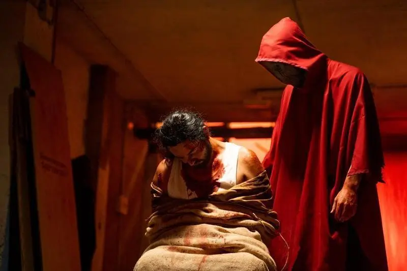 <p> Foto del rodaje de Slasher </p>