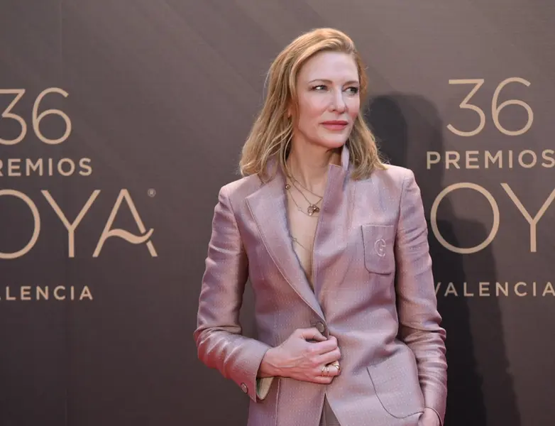 <p> La actriz Cate Blanchett en el Palau de les Arts, horas antes de recibir el primer Premio Goya Internacional, a 12 de febrero de 2022, en Valencia, Comunidad Valenciana (Espa&ntilde;a). - Jorge Gil - Europa Press </p>