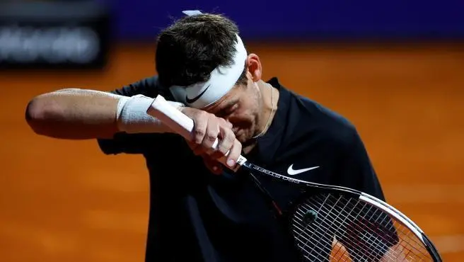 <p> Las l&aacute;grimas de Juan Mart&iacute;n del Potro durante su &uacute;ltimo partido </p>