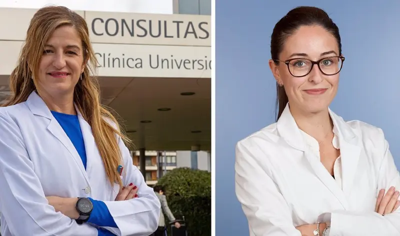 <p> Daniel Valle, Amanda Fern&aacute;ndez y Ver&oacute;nica Briz, en una de las entradas del Centro Nacional de Microbiolog&iacute;a del ISCIII. - ISCIII </p>