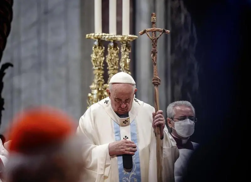 <p> El Papa en la misa de la Solemnidad de Mar&iacute;a en el Vaticano </p>