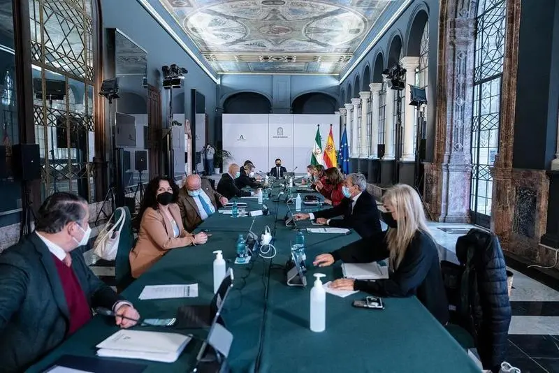 <p> Imagen de archivo de una reuni&oacute;n del Consejo de Gobierno en el Palacio de San Telmo </p>