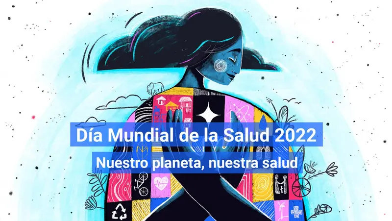 <p> Cartel del D&iacute;a Mundial de la Salud. Fuente: Colegio oficial de Bi&oacute;logos de Andaluc&iacute;a </p>