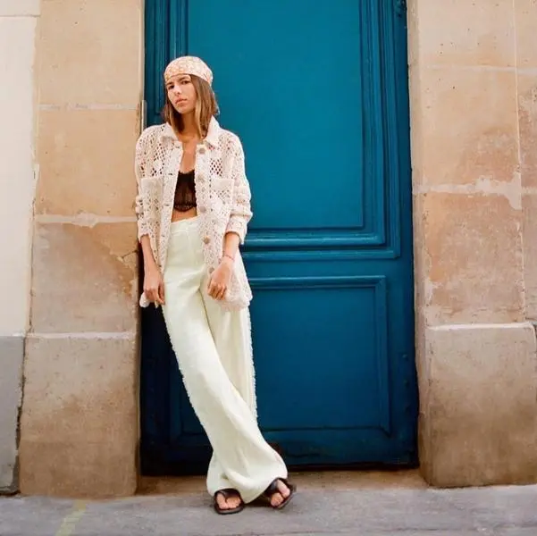 <p> Pantalones wide leg. Fuente: Zara </p>