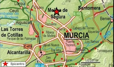 <p> Terremoto en Molina de Segura | Instituto Geogr&aacute;fico Nacional de Espa&ntilde;a y CNIG </p>