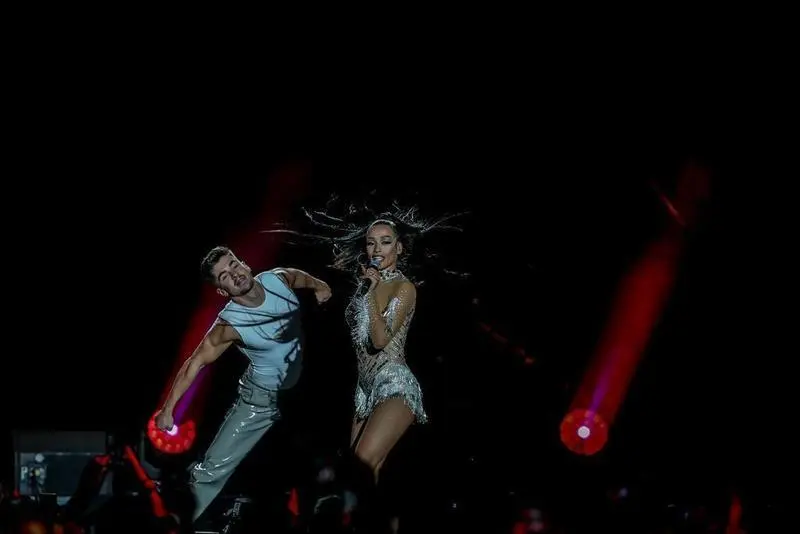 <p> La cantante Chanel act&uacute;a durante la XVI edici&oacute;n del festival Los40 Primavera Pop, en el Wizink Center de Madrid </p>