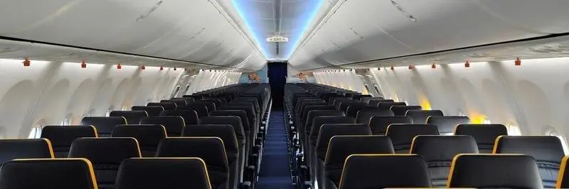 <p> Cabina de un avi&oacute;n de Ryanair </p>