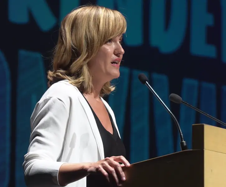 <p> La ministra de Educaci&oacute;n y FP, Pilar Alegr&iacute;a, en un acto en Logro&ntilde;o el pasado 21 de abril de 2022 - ALBERTO RUIZ/ EUROPA PRESS </p>