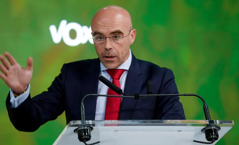 <p> Archivo - El vicepresidente primero de Acci&oacute;n Pol&iacute;tica y eurodiputado de VOX, Jorge Buxad&eacute;, durante una rueda de prensa posterior al Comit&eacute; de Acci&oacute;n Pol&iacute;tica del partido, a 14 de junio de 2021, en Madrid, (Espa&ntilde;a). - A. P&eacute;rez Meca - Europa Press - Archivo </p>