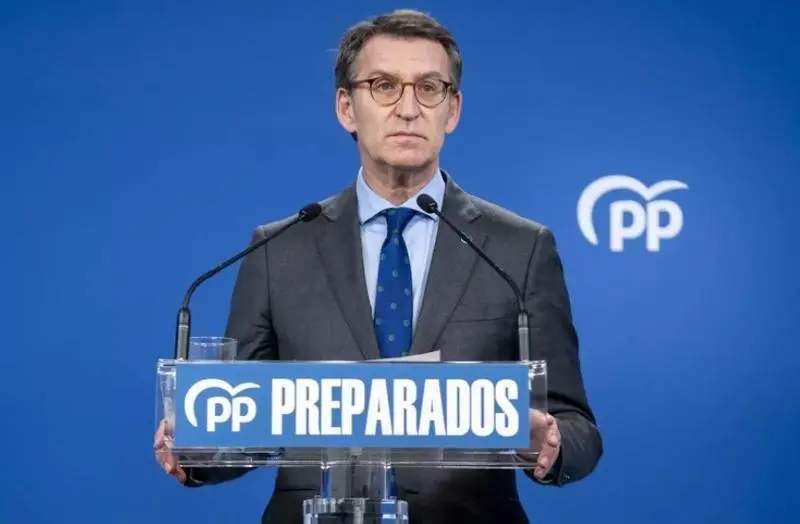 <p> Feij&oacute;o en la sede nacional del Partido Popular - 9 de marzo de 2022 - Europa Press </p>