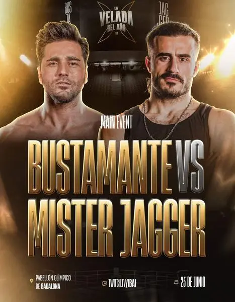 <p> Cartel del combate entre David Bustamante y Mister Jagger </p>