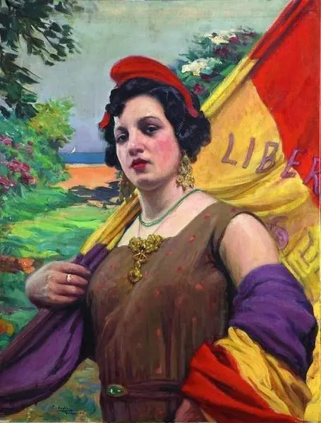 <p> Cuadro Alegor&iacute;a de la Rep&uacute;blica Espa&ntilde;ola, de Teodoro Andreu - Twitter </p>